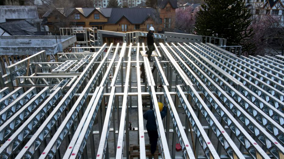 Estructura de Steel Frame, para forjado de entreplanta